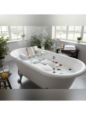 Stainless Steel Chrome Polished Bathtub Tray Caddy, New in Box
